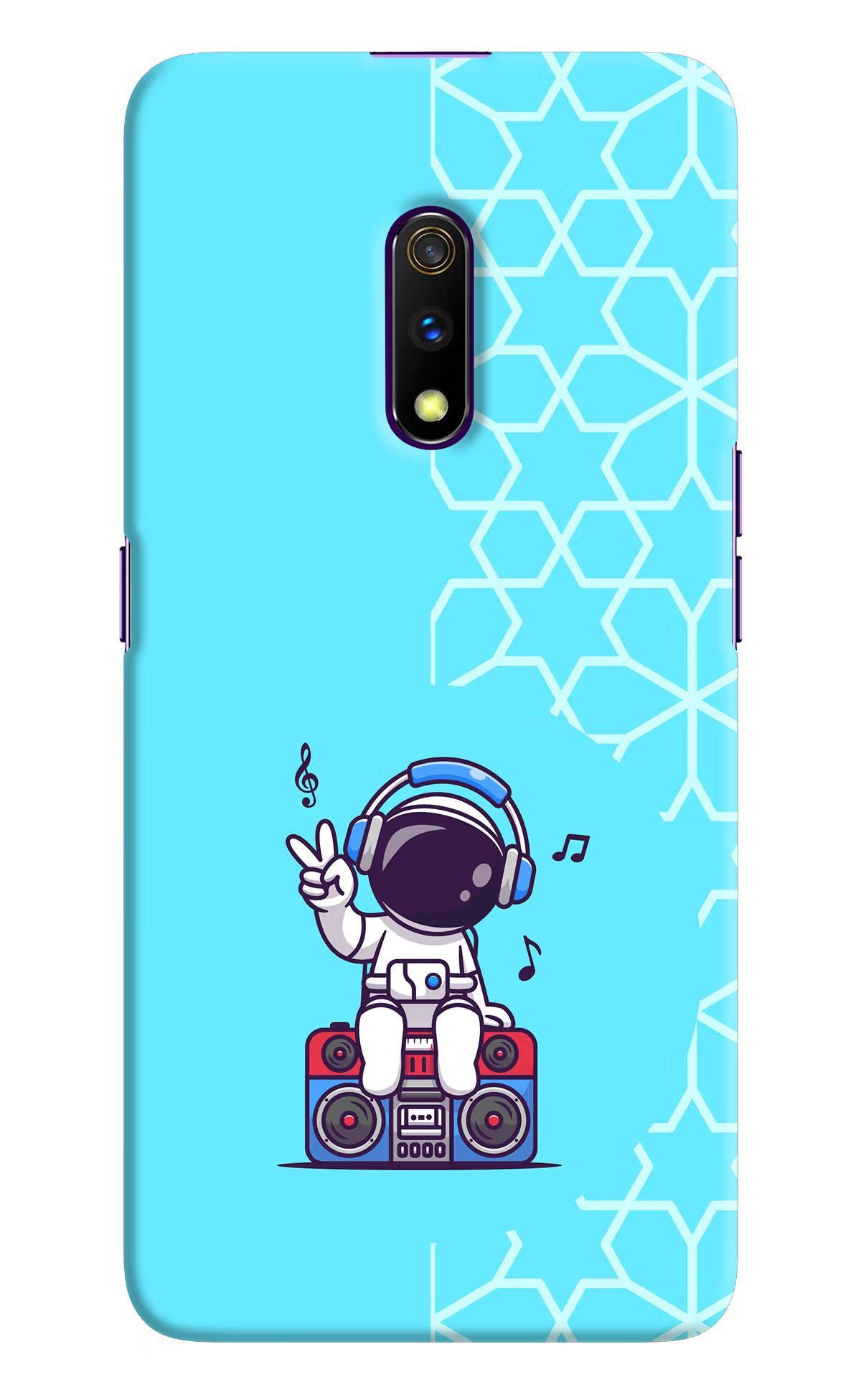Cute Astronaut Chilling Realme X Hard Case Back Cover by Casekaro