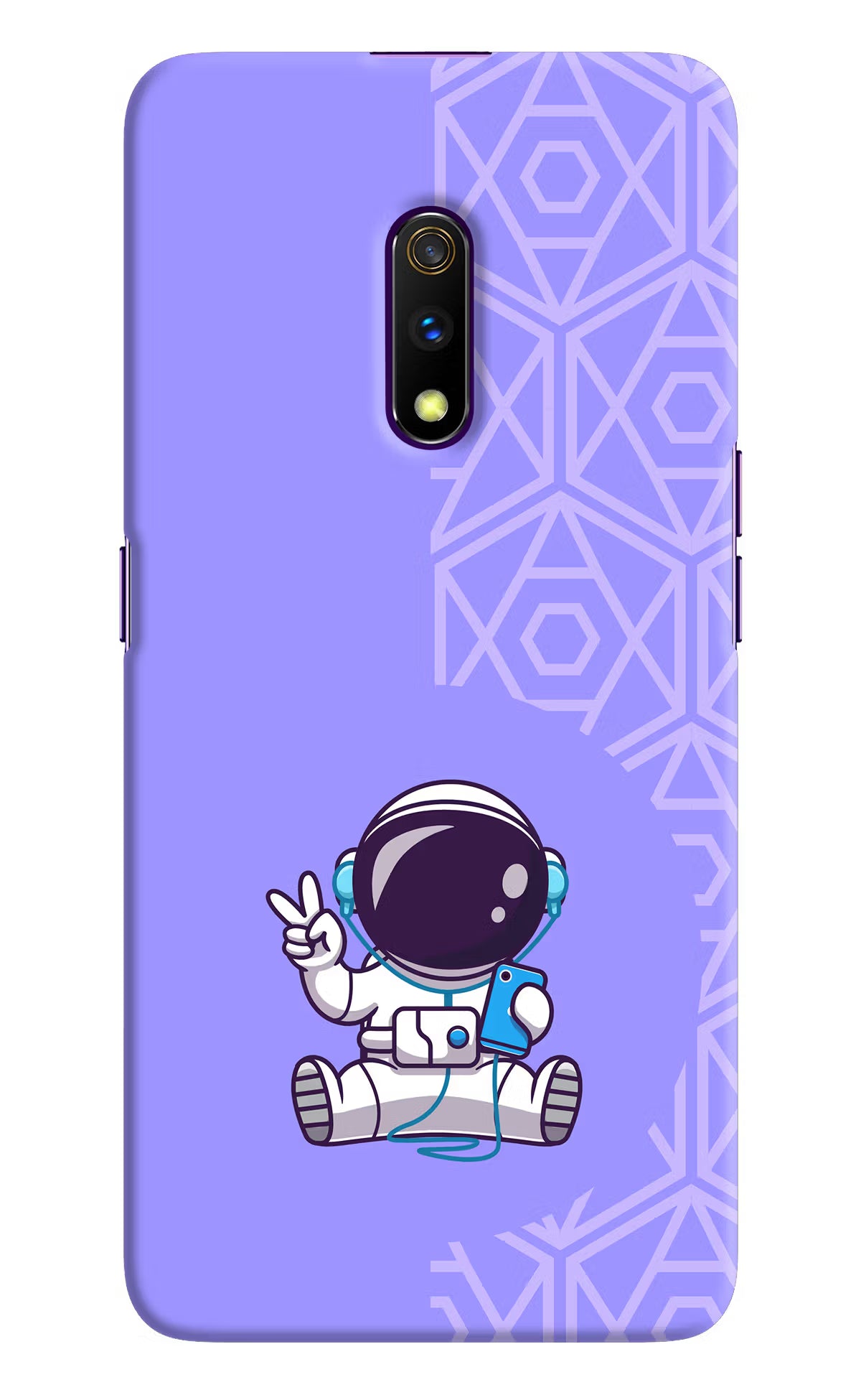 Cute Astronaut Chilling Realme X Hard Case Back Cover by Casekaro