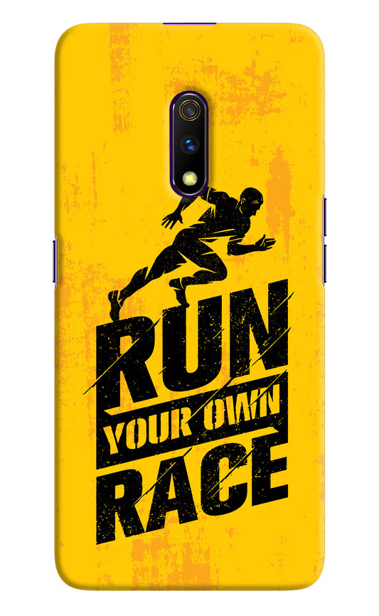 Run Your Own Race Realme X Hard Case Back Cover by Casekaro