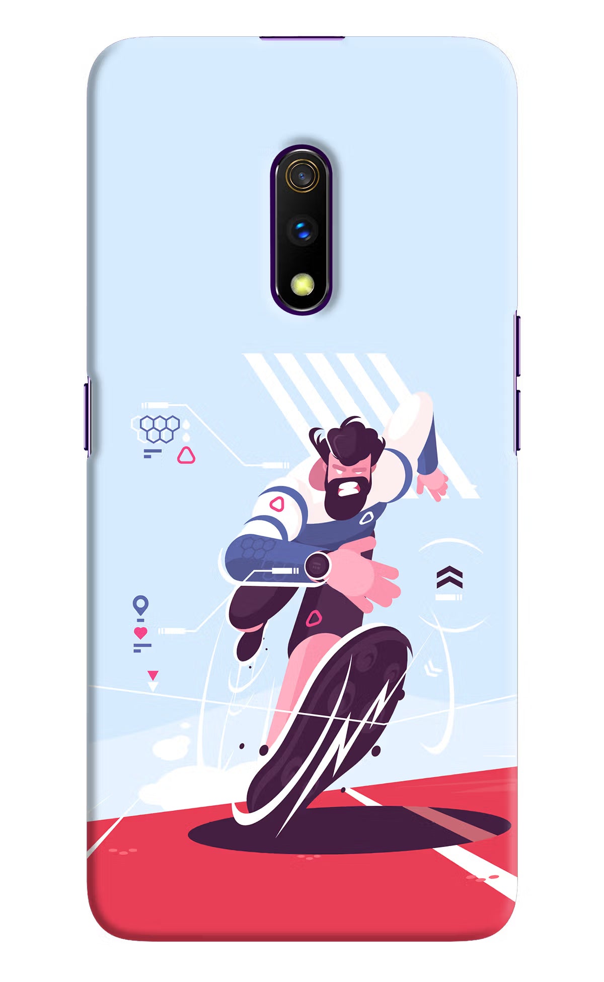 Run Pro Realme X Hard Case Back Cover by Casekaro