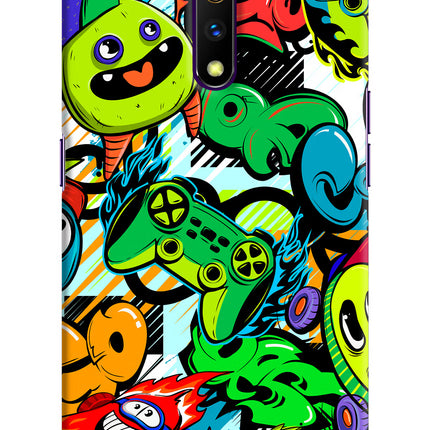 Game Doodle Realme X Hard Case Back Cover by Casekaro