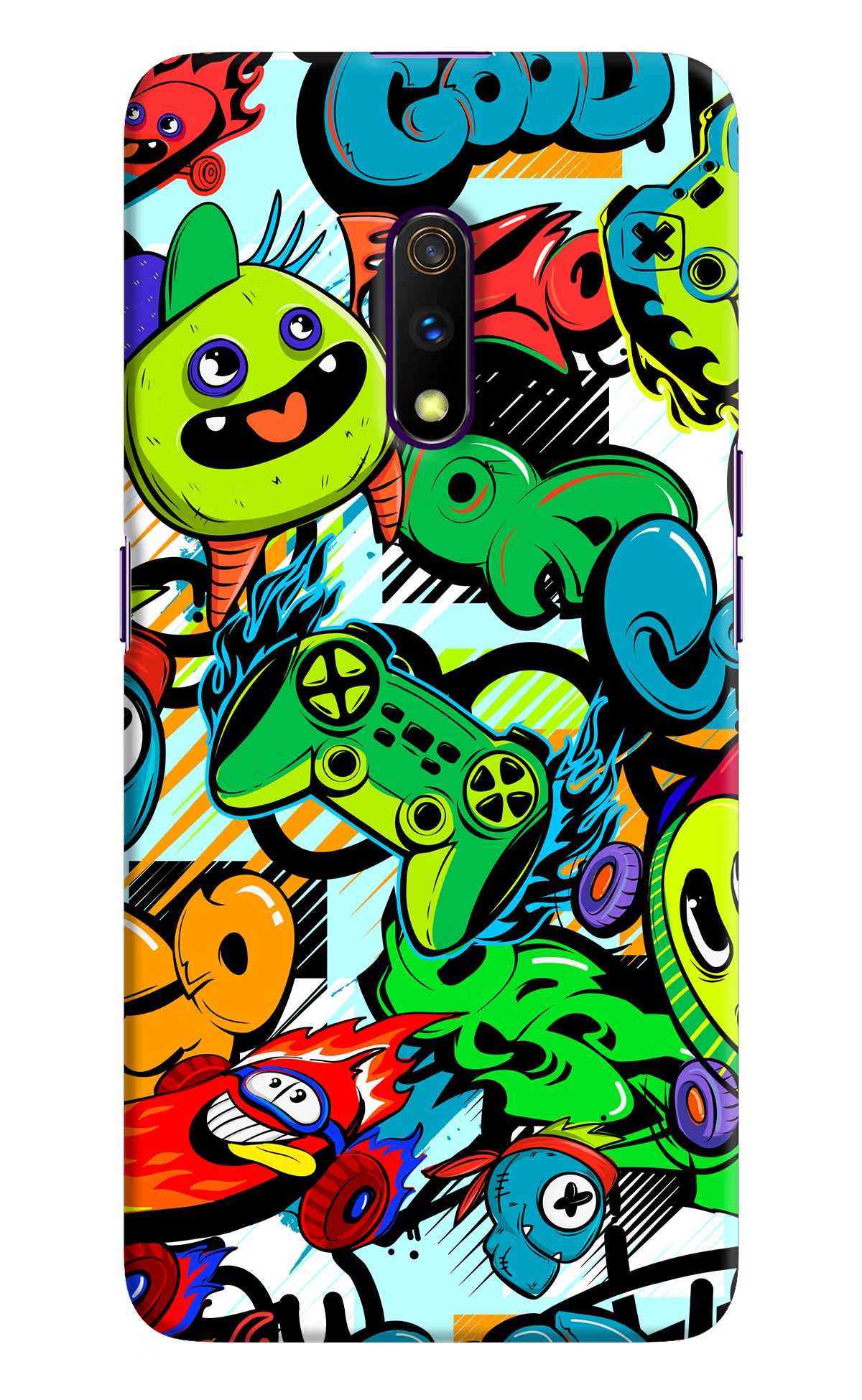 Game Doodle Realme X Hard Case Back Cover by Casekaro