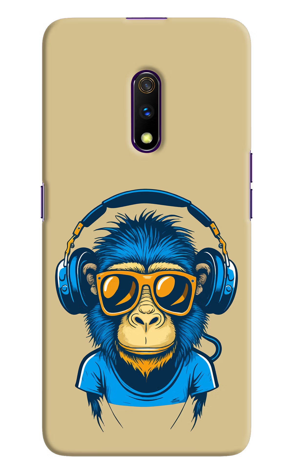 Monkey Headphone Realme X Hard Case Back Cover by Casekaro