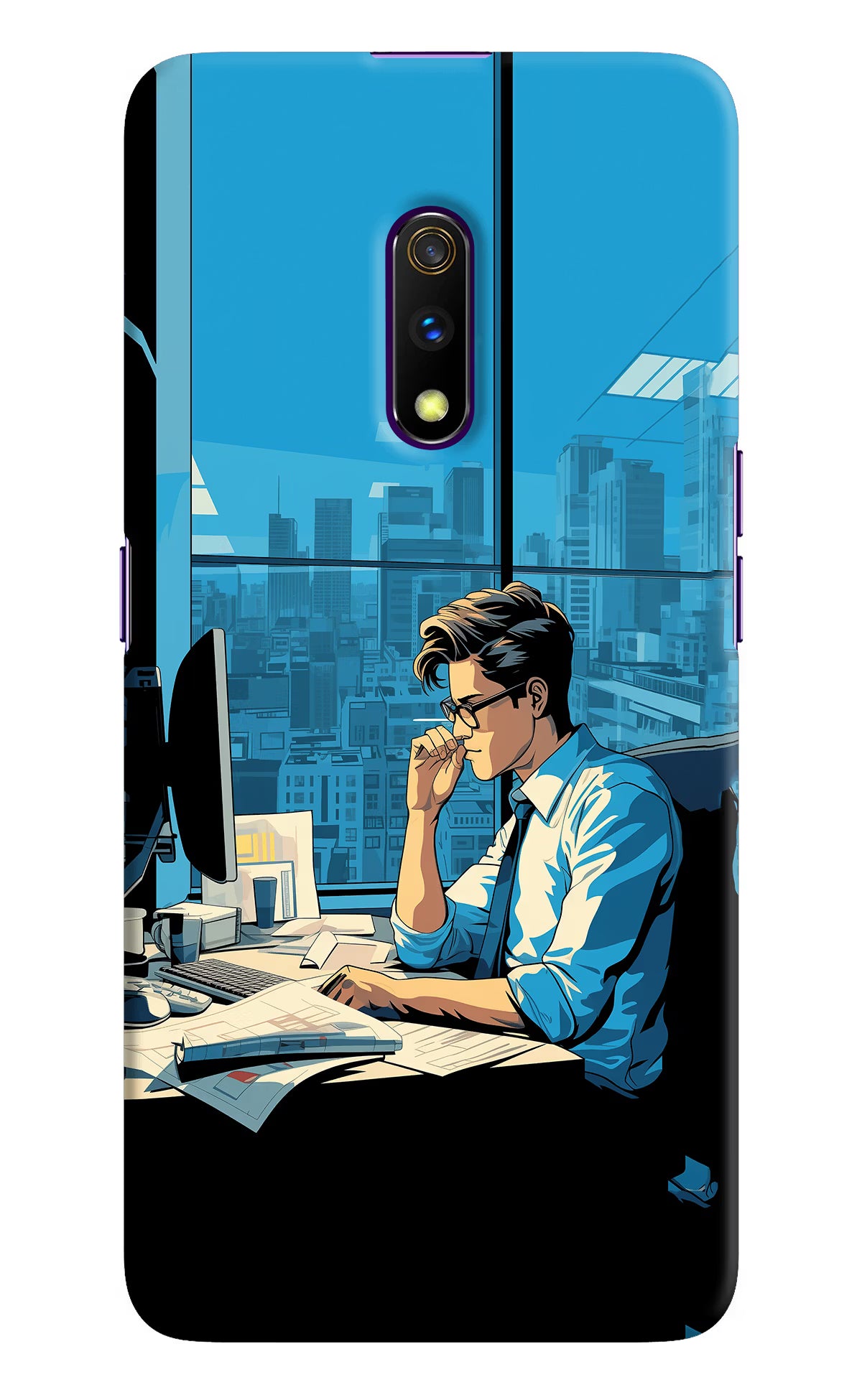 Focused Hustler (AI Generated) Realme X Hard Case Back Cover by Casekaro