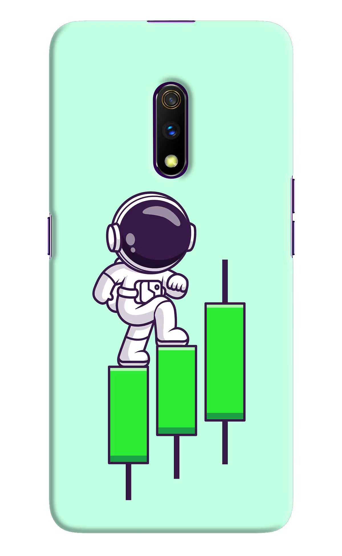 Astronaut Trader Realme X Hard Case Back Cover by Casekaro