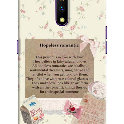 Hopeless Romantic Realme X Hard Case Back Cover by Casekaro