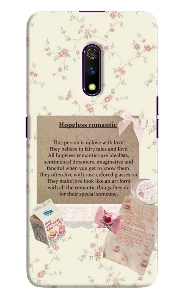Hopeless Romantic Realme X Hard Case Back Cover by Casekaro