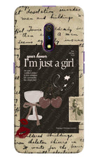 I am just a girl Realme X Hard Case Back Cover by Casekaro