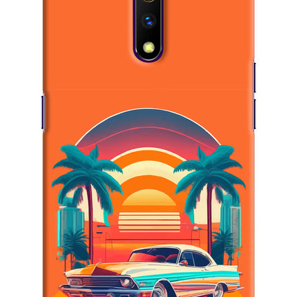 Palm Drive 80s Realme X Hard Case Back Cover by Casekaro