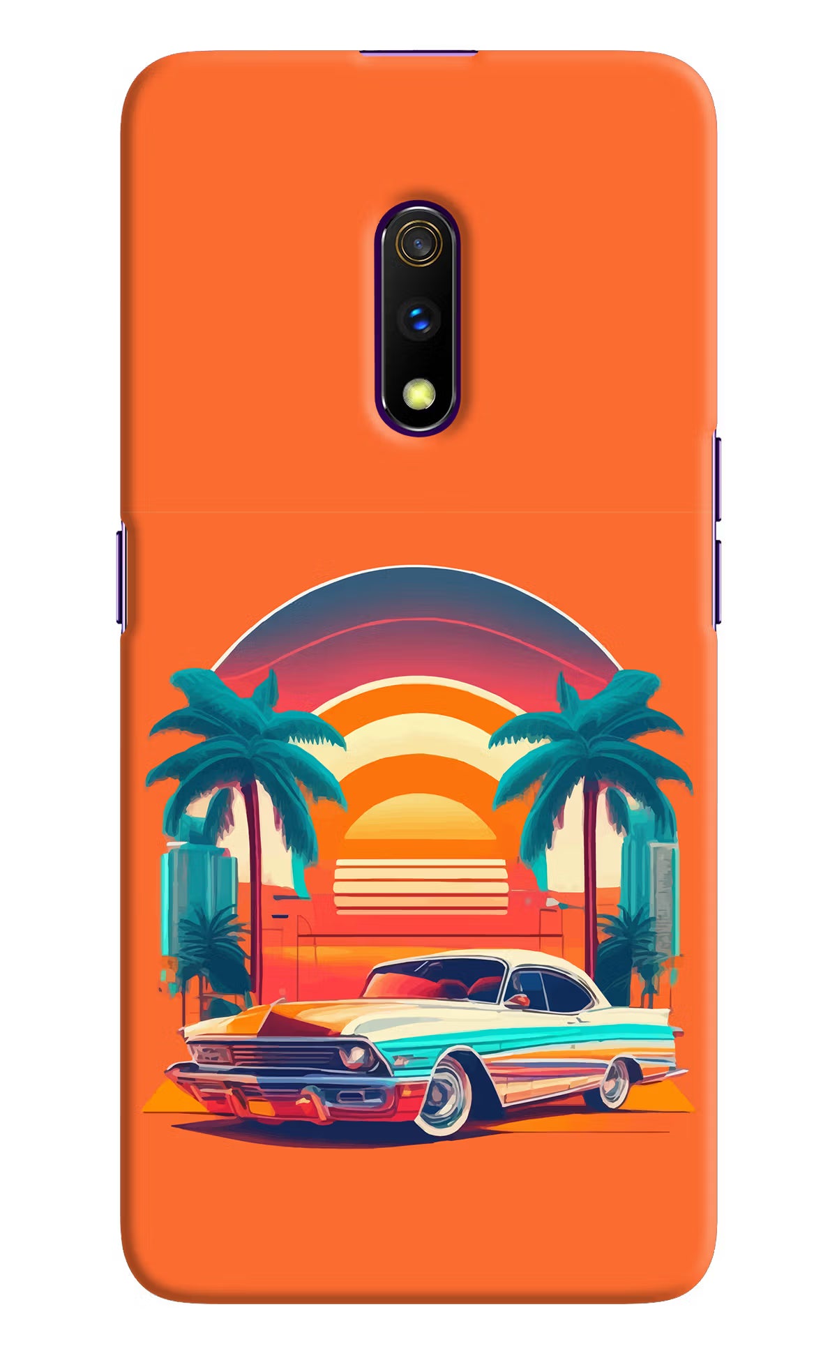 Palm Drive 80s Realme X Hard Case Back Cover by Casekaro