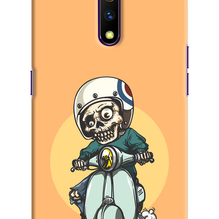 Undead Biker Realme X Hard Case Back Cover by Casekaro