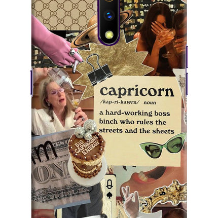 Capricorn Zodiac Realme X Hard Case Back Cover by Casekaro