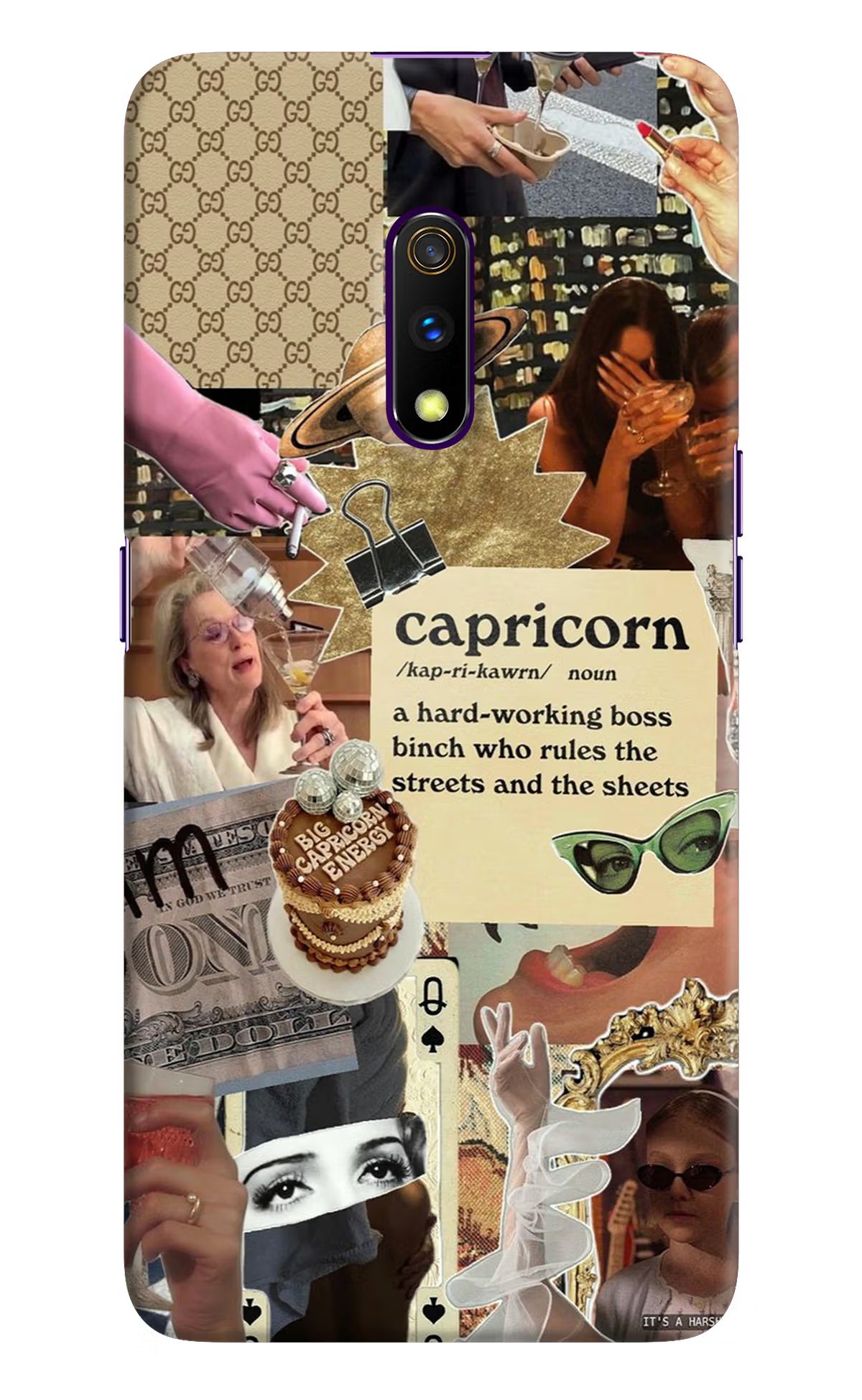 Capricorn Zodiac Realme X Hard Case Back Cover by Casekaro