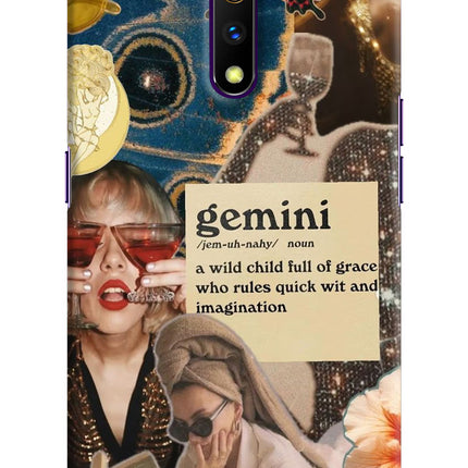 Gemini Zodiac Realme X Hard Case Back Cover by Casekaro