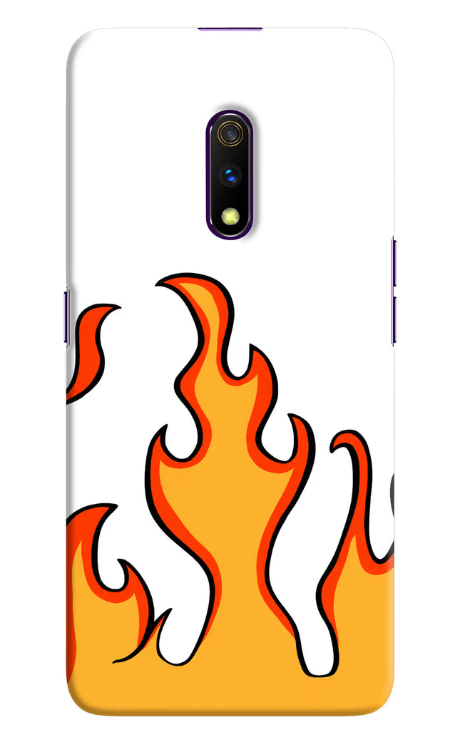 Fired Up – White Realme X Hard Case Back Cover by Casekaro