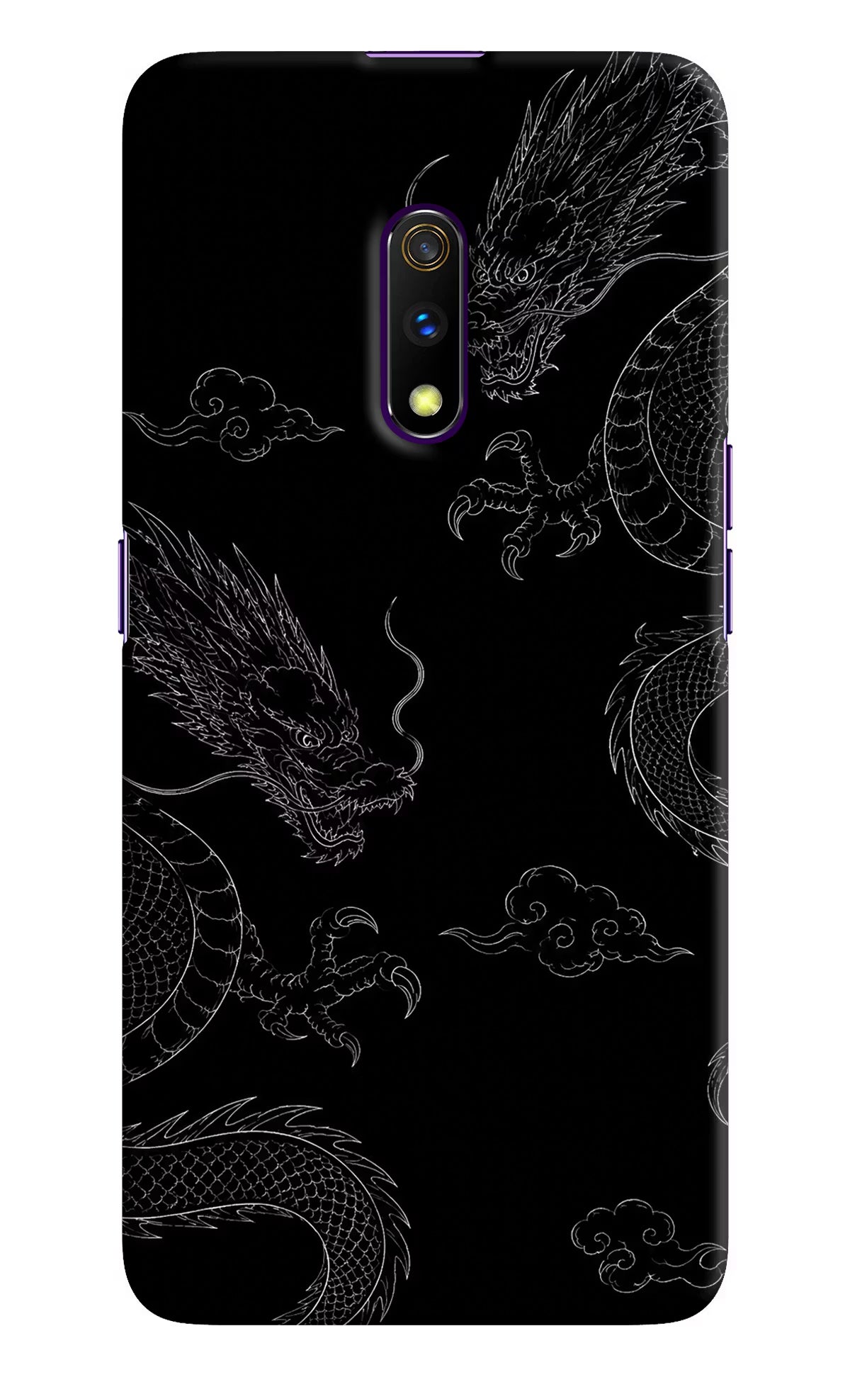 Twin Dragons Realme X Hard Case Back Cover by Casekaro