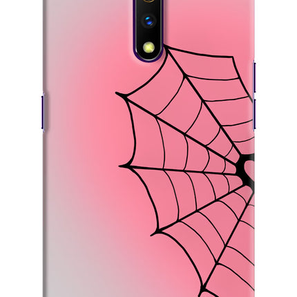 Pink Web Realme X Hard Case Back Cover by Casekaro
