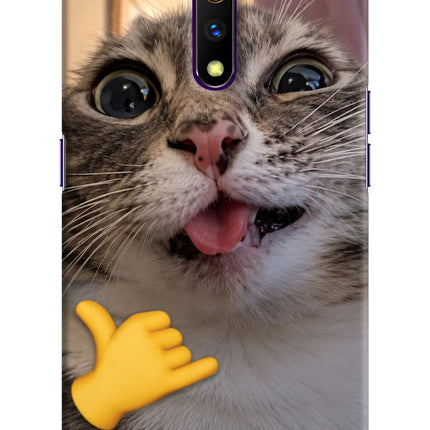 Silly Cat Call Realme X Hard Case Back Cover by Casekaro