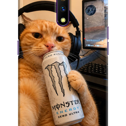 Gamer Cat Energy Realme X Hard Case Back Cover by Casekaro