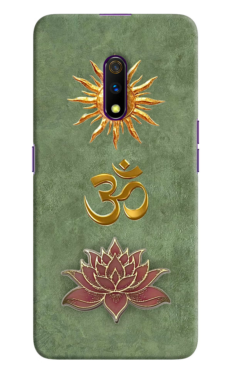 Om & Lotus Realme X Back Cover, Hard case