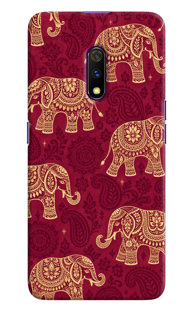 Maroon Elephant Realme X Hard Case Back Cover by Casekaro