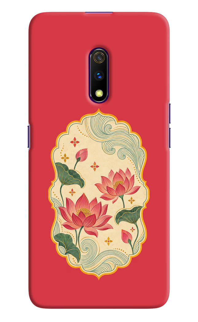 Pink Lotus Realme X Hard Case Back Cover by Casekaro