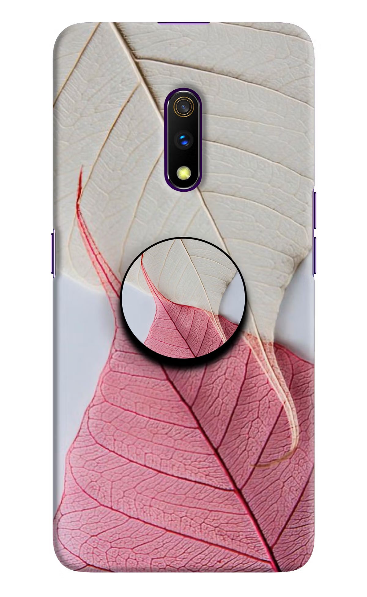 White Pink Leaf Realme X Pop Case by Casekaro