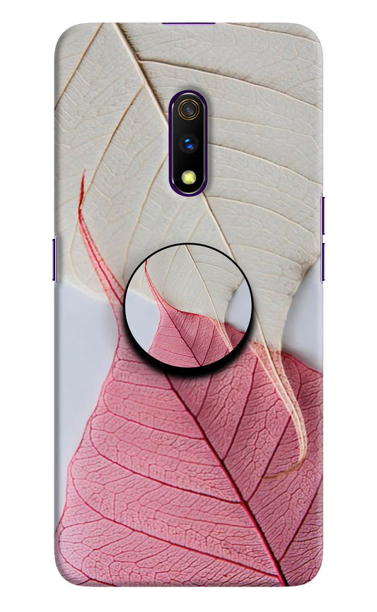 White Pink Leaf Realme X Pop Case by Casekaro