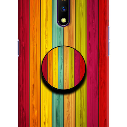Multicolor Wooden Realme X Pop Case by Casekaro