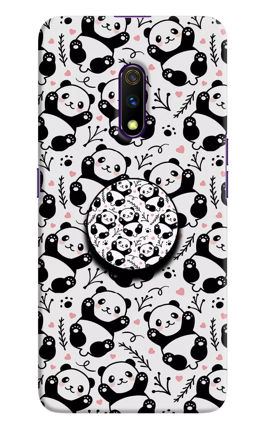 Cute Panda Realme X Pop Case, Hard case