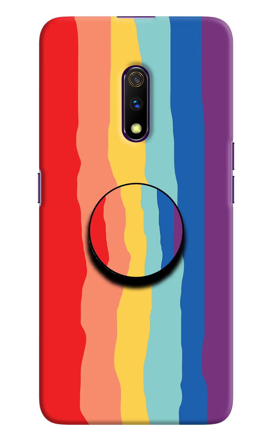 Rainbow Realme X Pop Case, Hard case