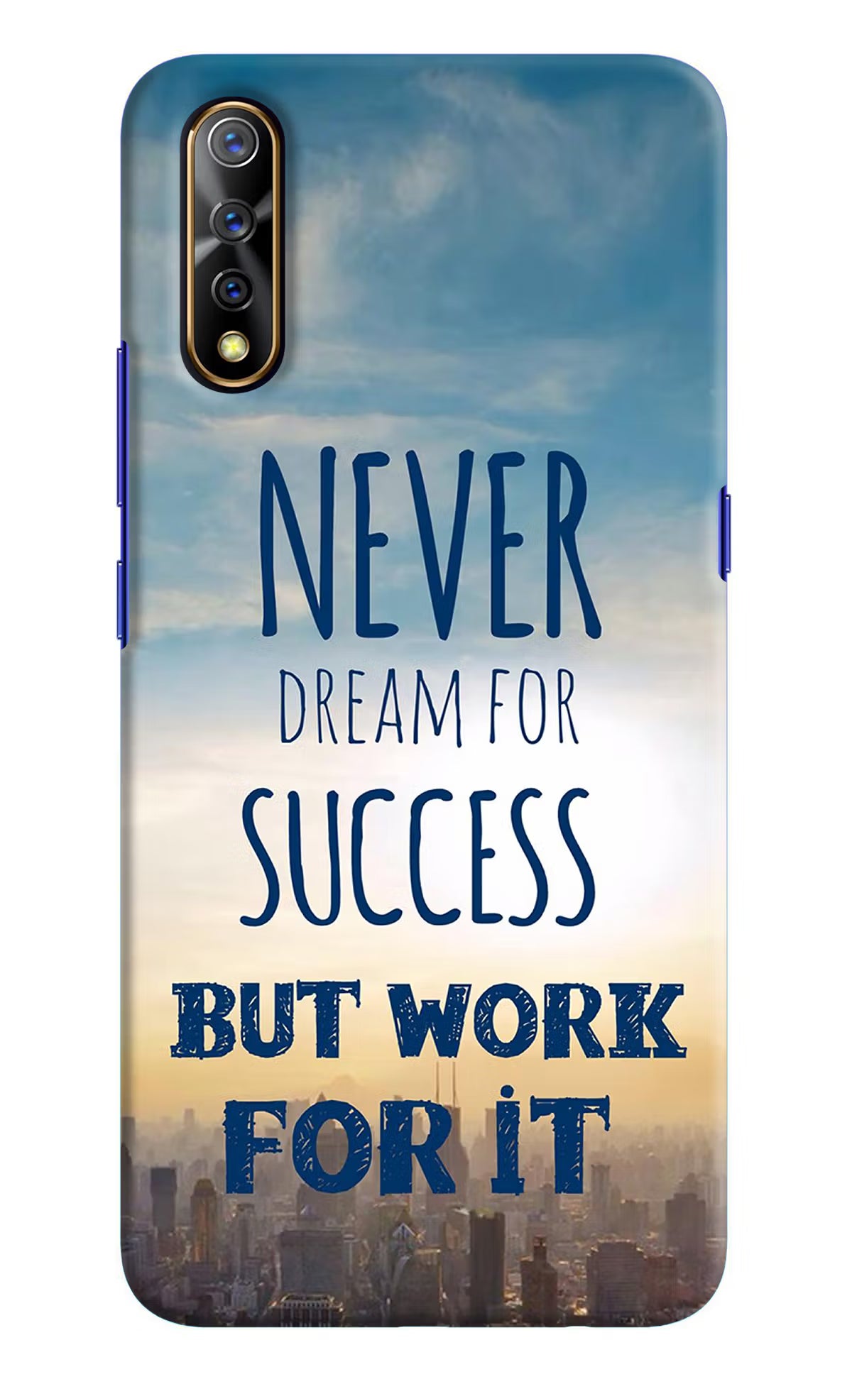 Never Dream For Success But Work For It Vivo S1/Z1x Hard Case Back Cover by Casekaro