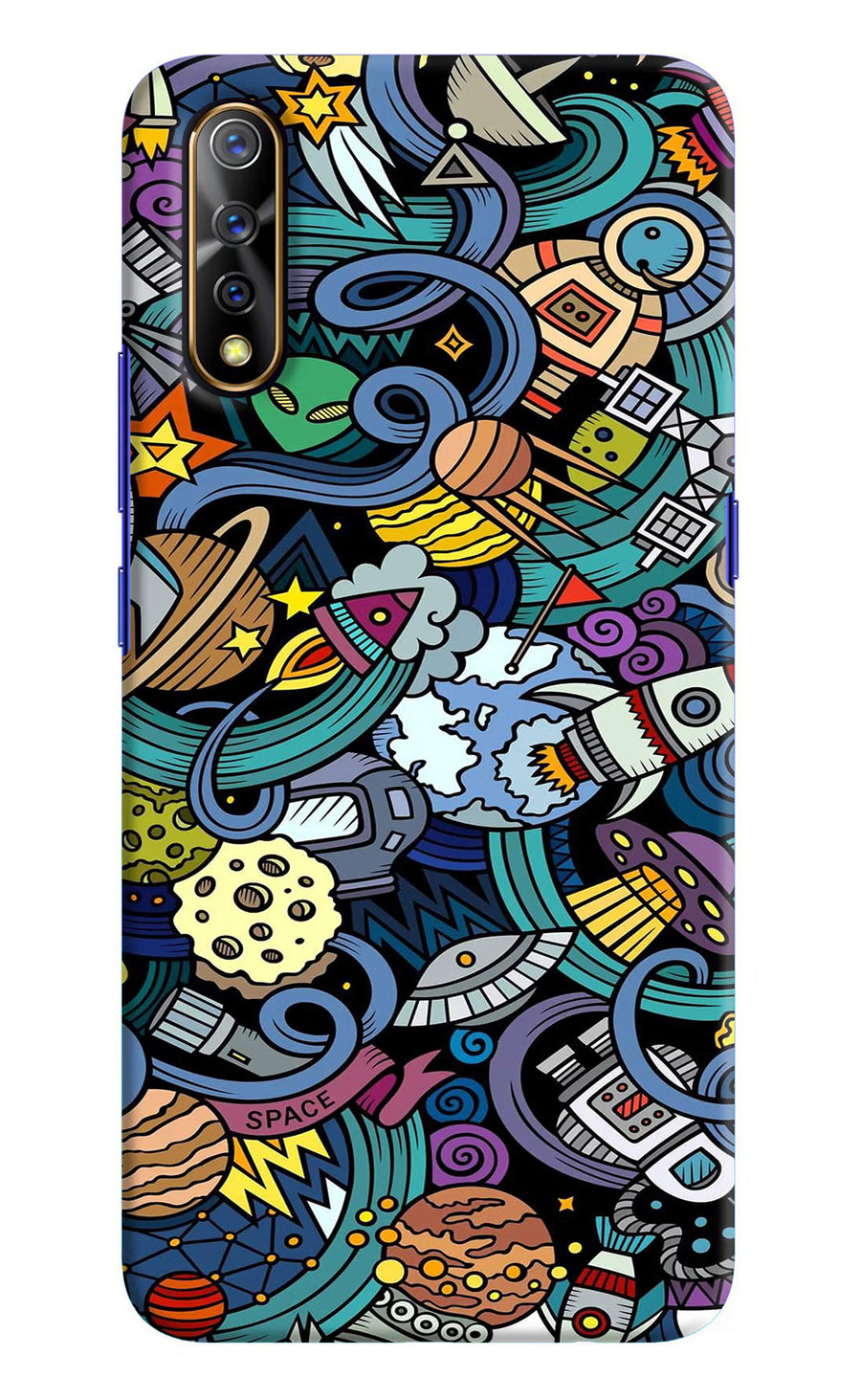 Space Abstract Vivo S1/Z1x Back Cover, Hard case