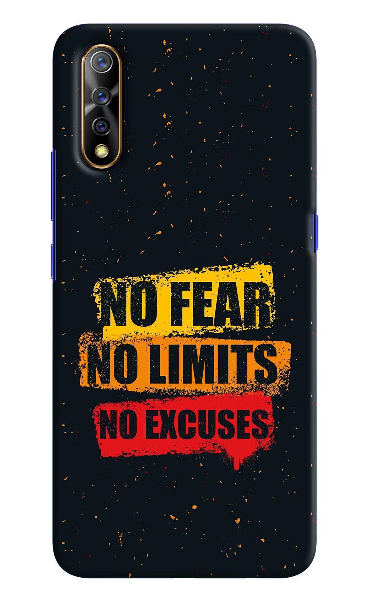 No Fear No Limits No Excuse Vivo S1/Z1x Hard Case Back Cover by Casekaro