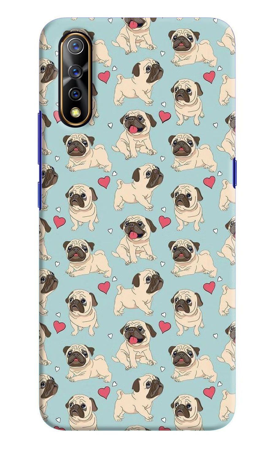 Pug Dog Vivo S1/Z1x Back Cover, Hard case