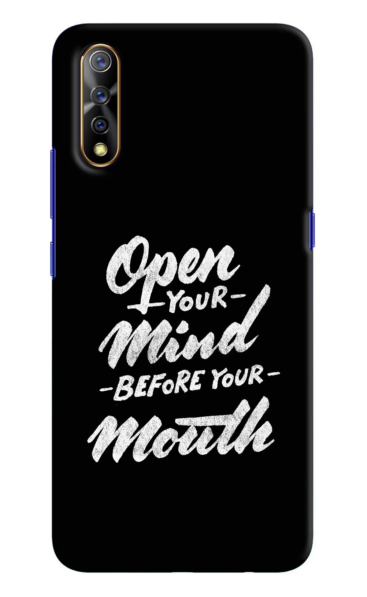 Open Your Mind Before Your Mouth Vivo S1/Z1x Hard Case Back Cover by Casekaro