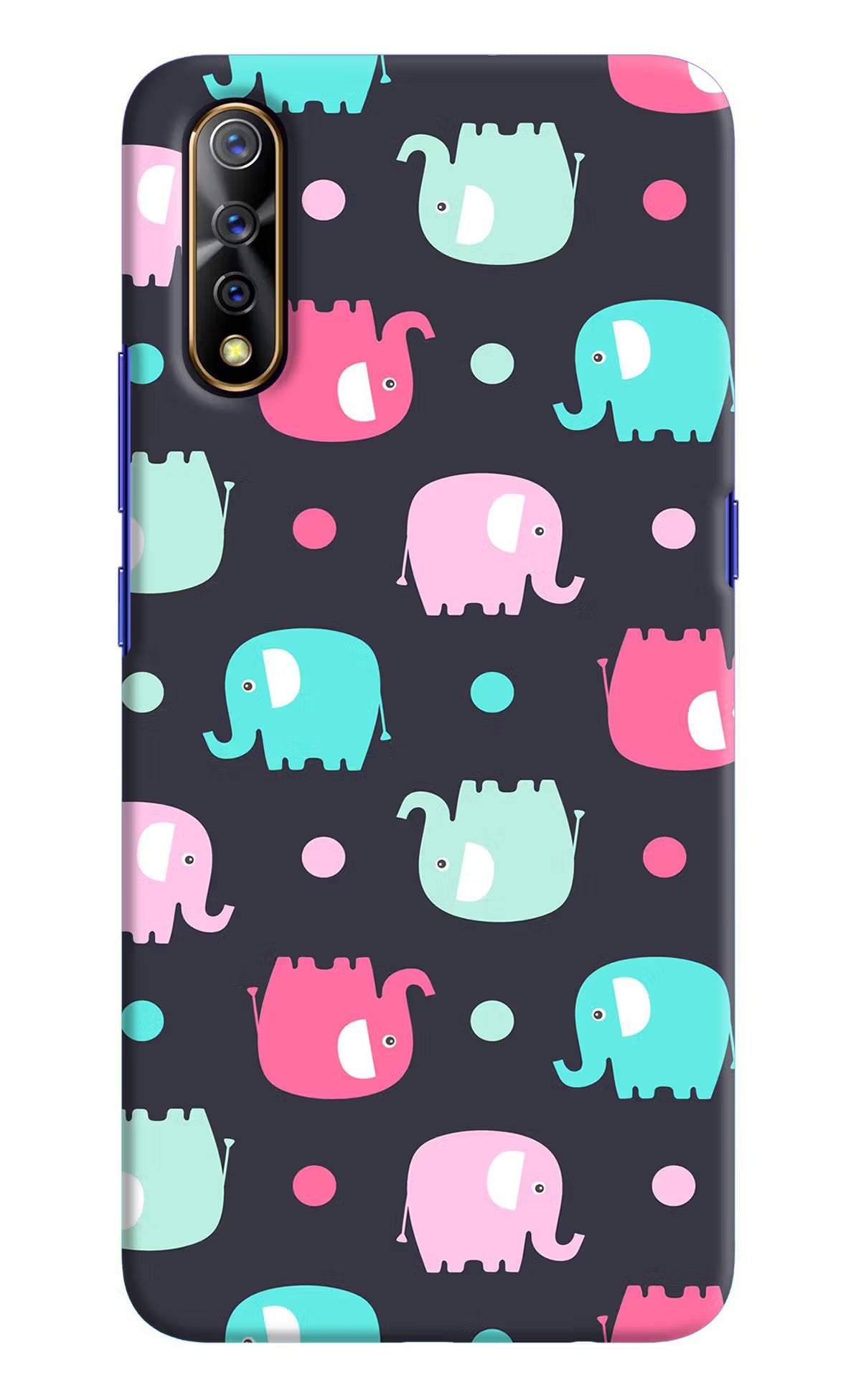 Elephants Vivo S1/Z1x Hard Case Back Cover by Casekaro