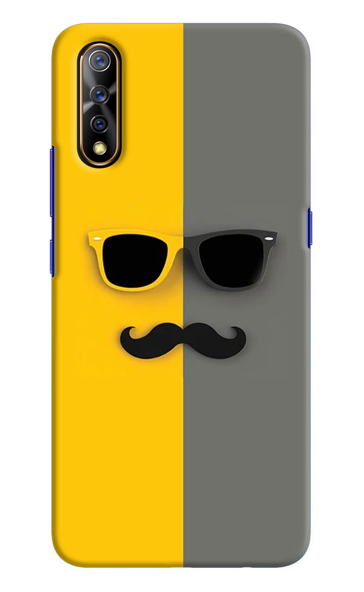 Sunglasses with Mustache Vivo S1/Z1x Hard Case Back Cover by Casekaro
