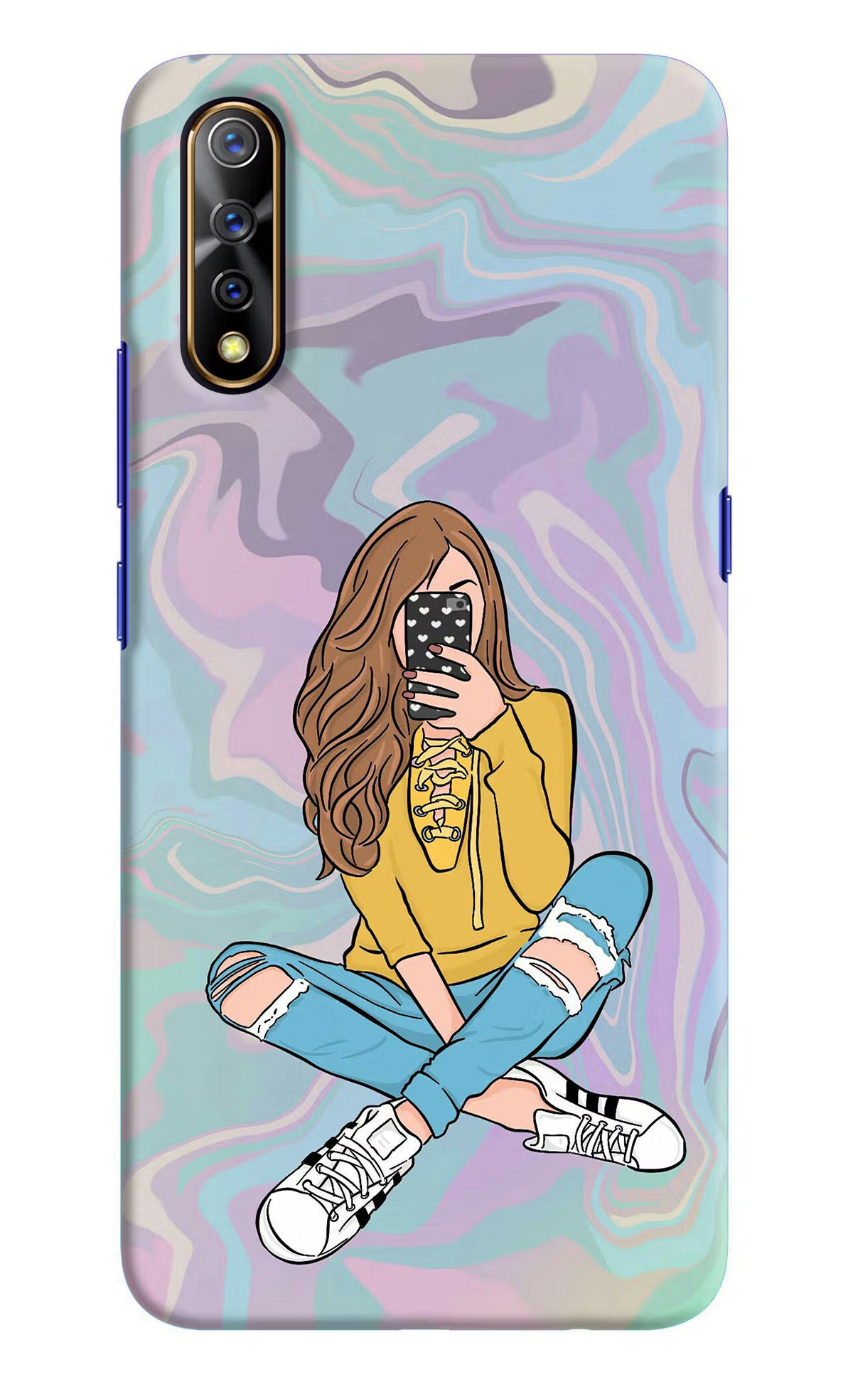 Selfie Girl Vivo S1/Z1x Hard Case Back Cover by Casekaro