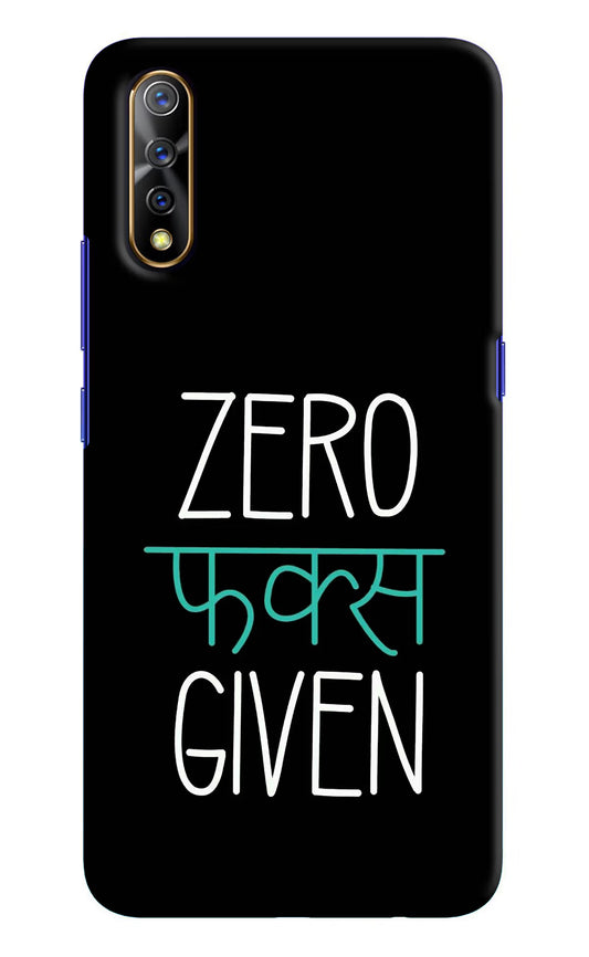 Zero Fucks Given Vivo S1/Z1x Hard Case Back Cover by Casekaro