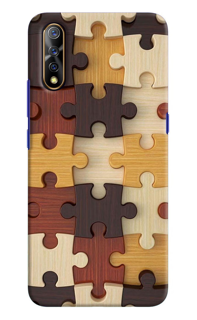 Wooden Puzzle Vivo S1/Z1x Hard Case Back Cover by Casekaro