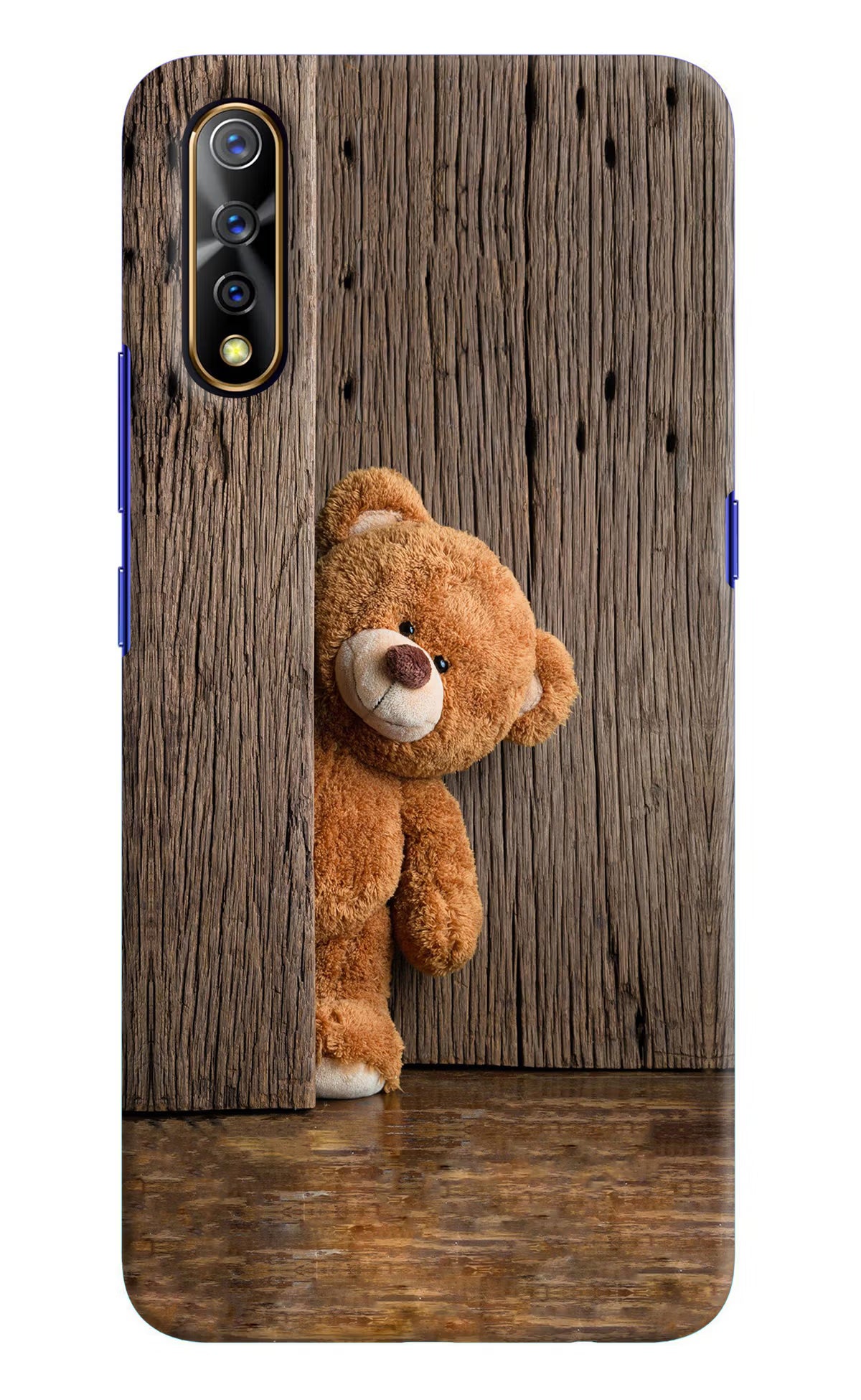 Teddy Wooden Vivo S1/Z1x Hard Case Back Cover by Casekaro