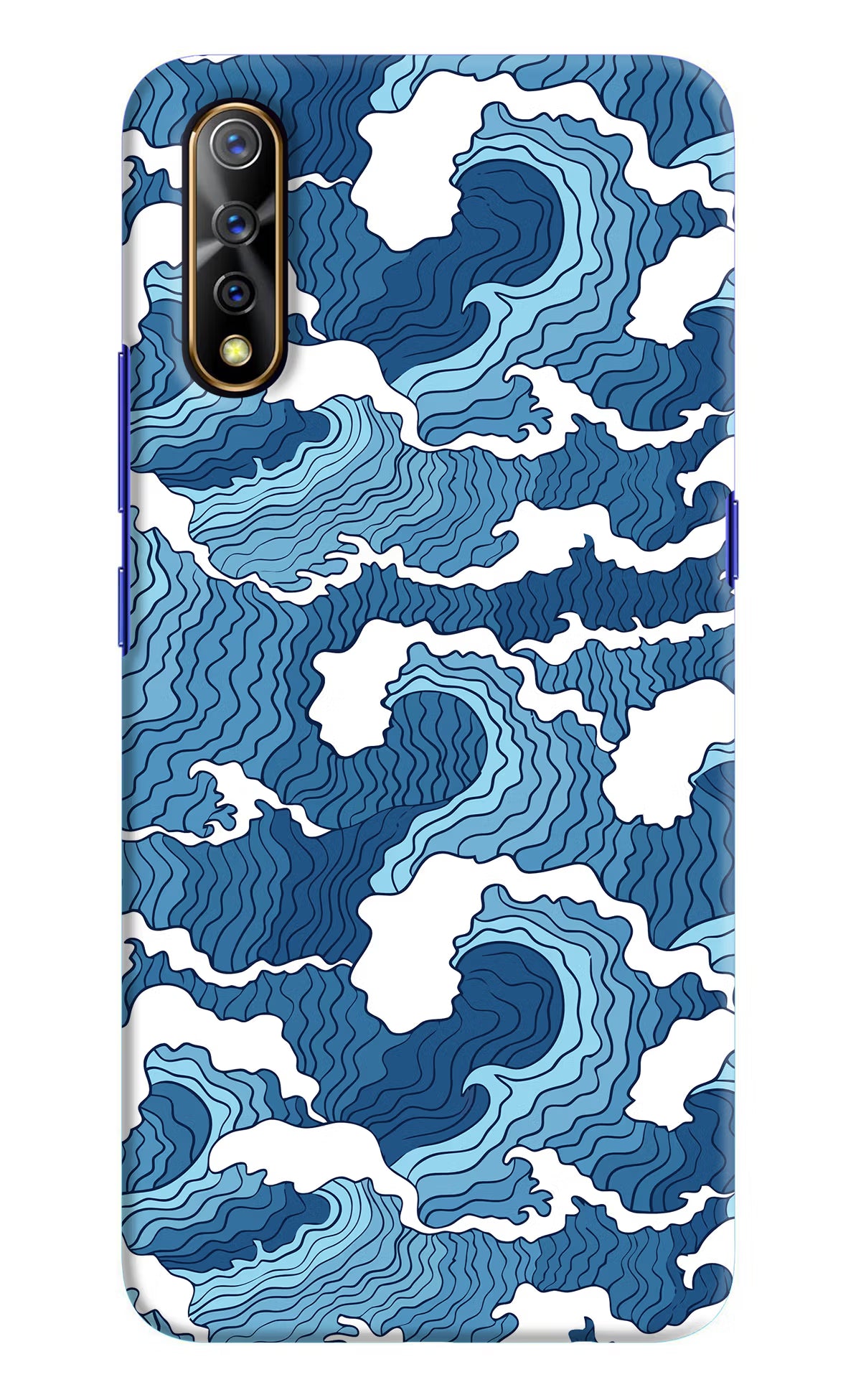 Blue Waves Vivo S1/Z1x Hard Case Back Cover by Casekaro