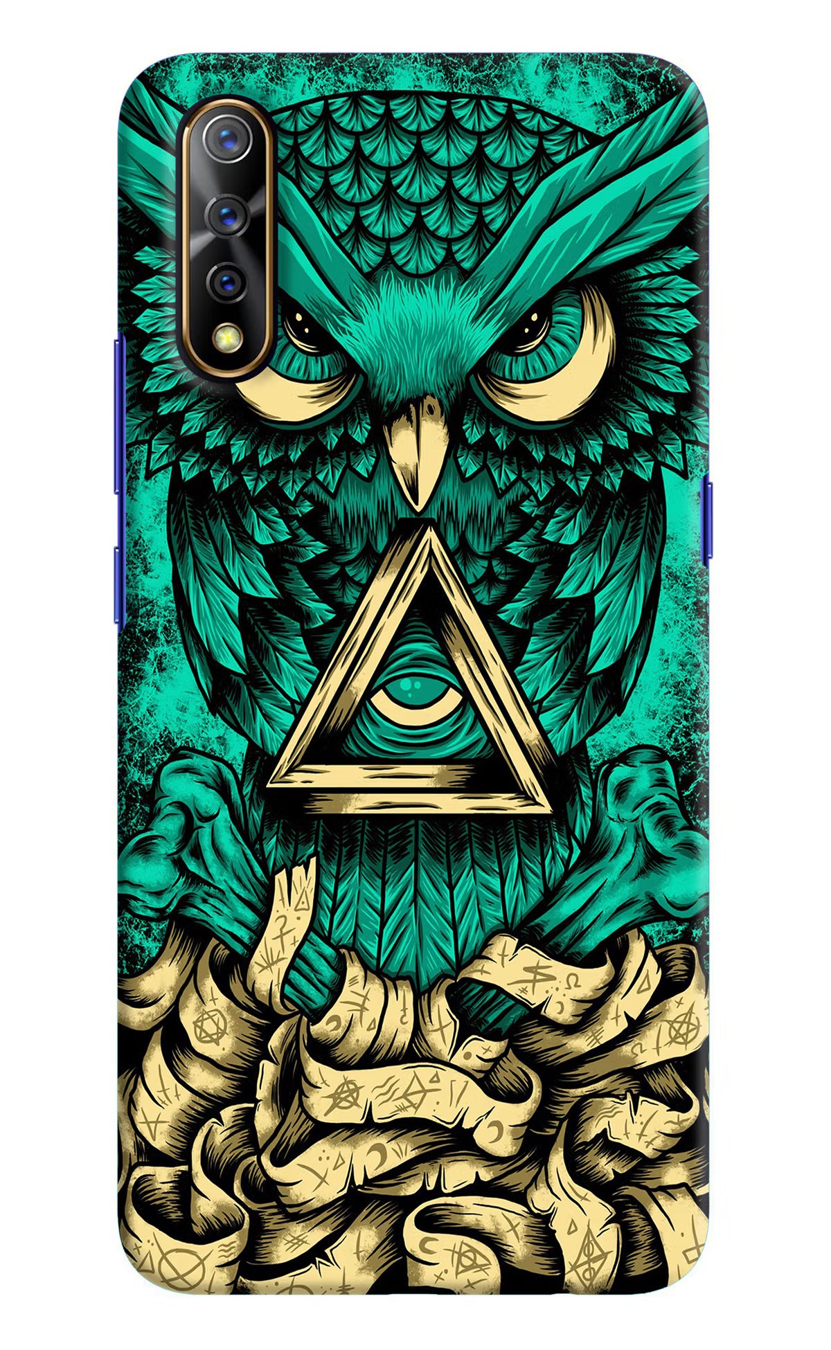 Green Owl Vivo S1/Z1x Hard Case Back Cover by Casekaro