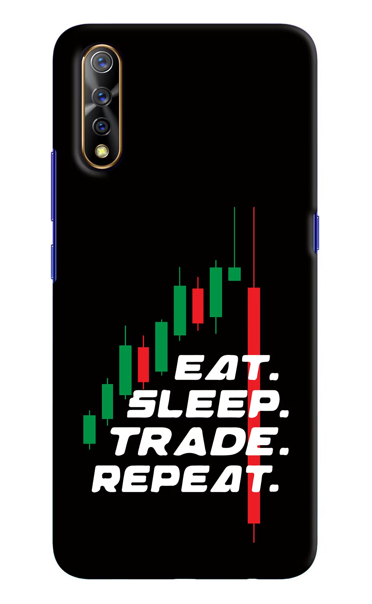 Eat Sleep Trade Repeat Vivo S1/Z1x Hard Case Back Cover by Casekaro