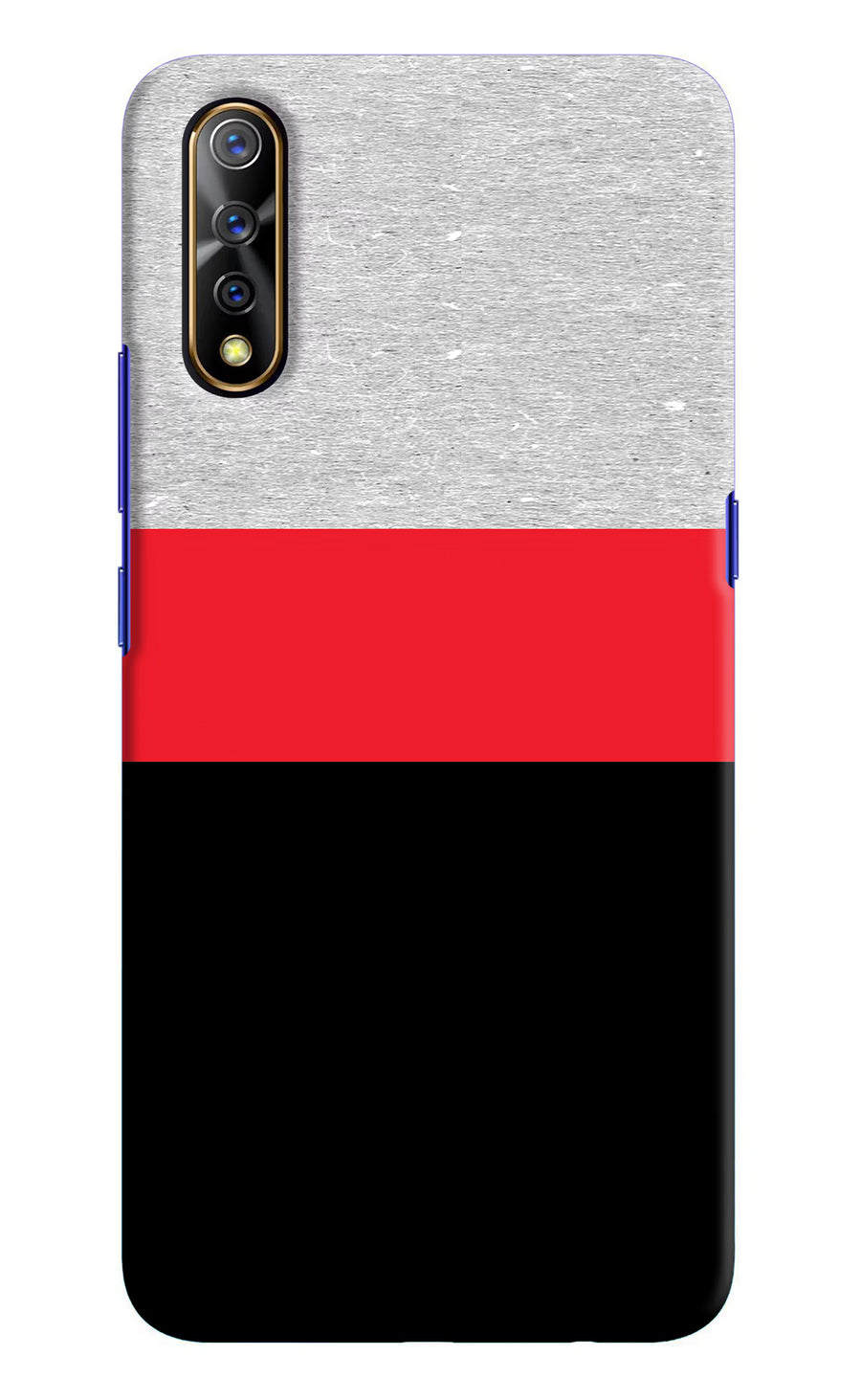 Tri Color Pattern Vivo S1/Z1x Back Cover, Hard case