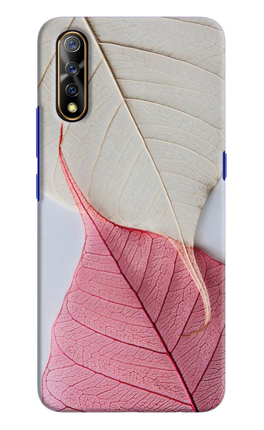 White Pink Leaf Vivo S1/Z1x Hard Case Back Cover by Casekaro