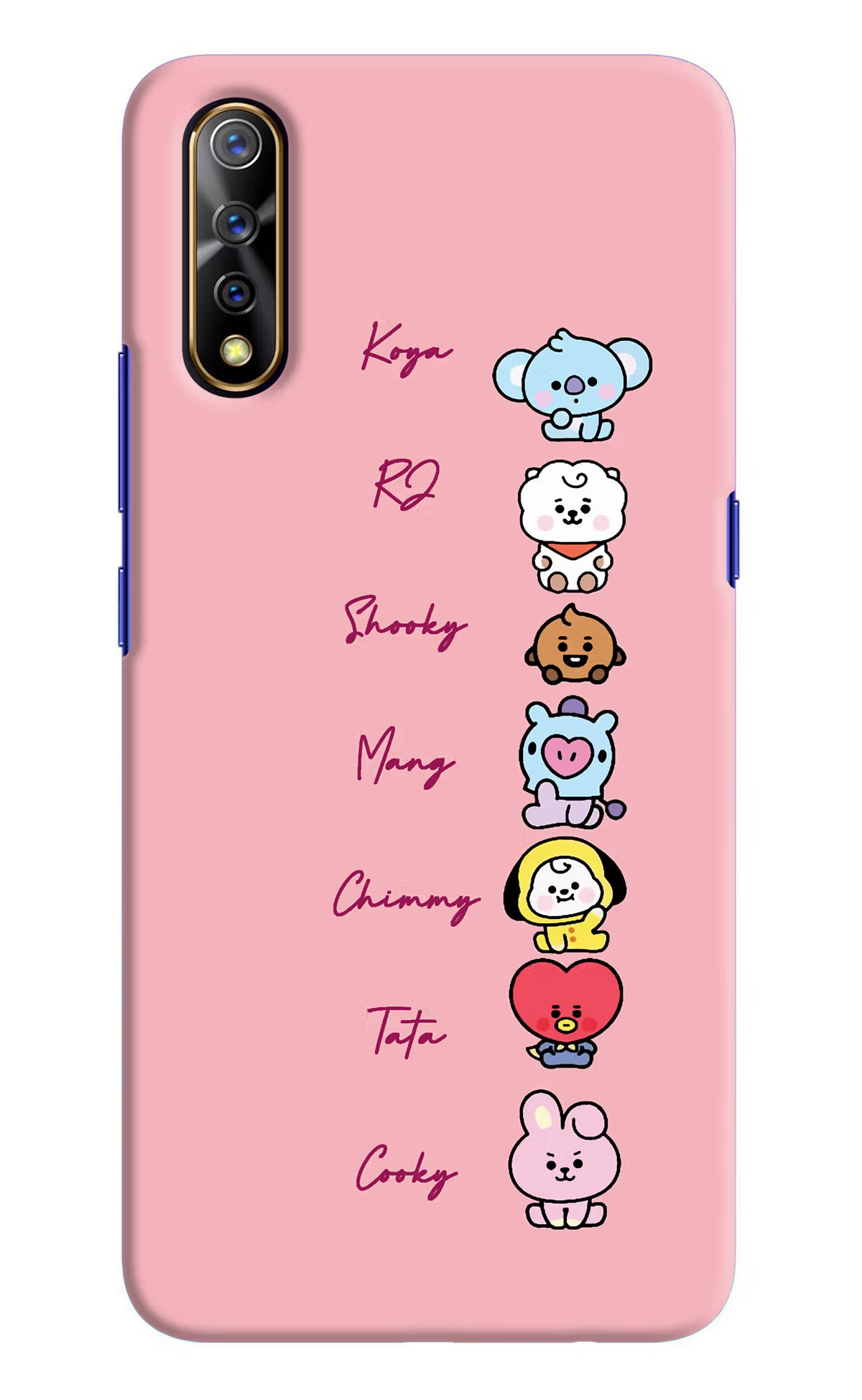 BTS names Vivo S1/Z1x Hard Case Back Cover by Casekaro
