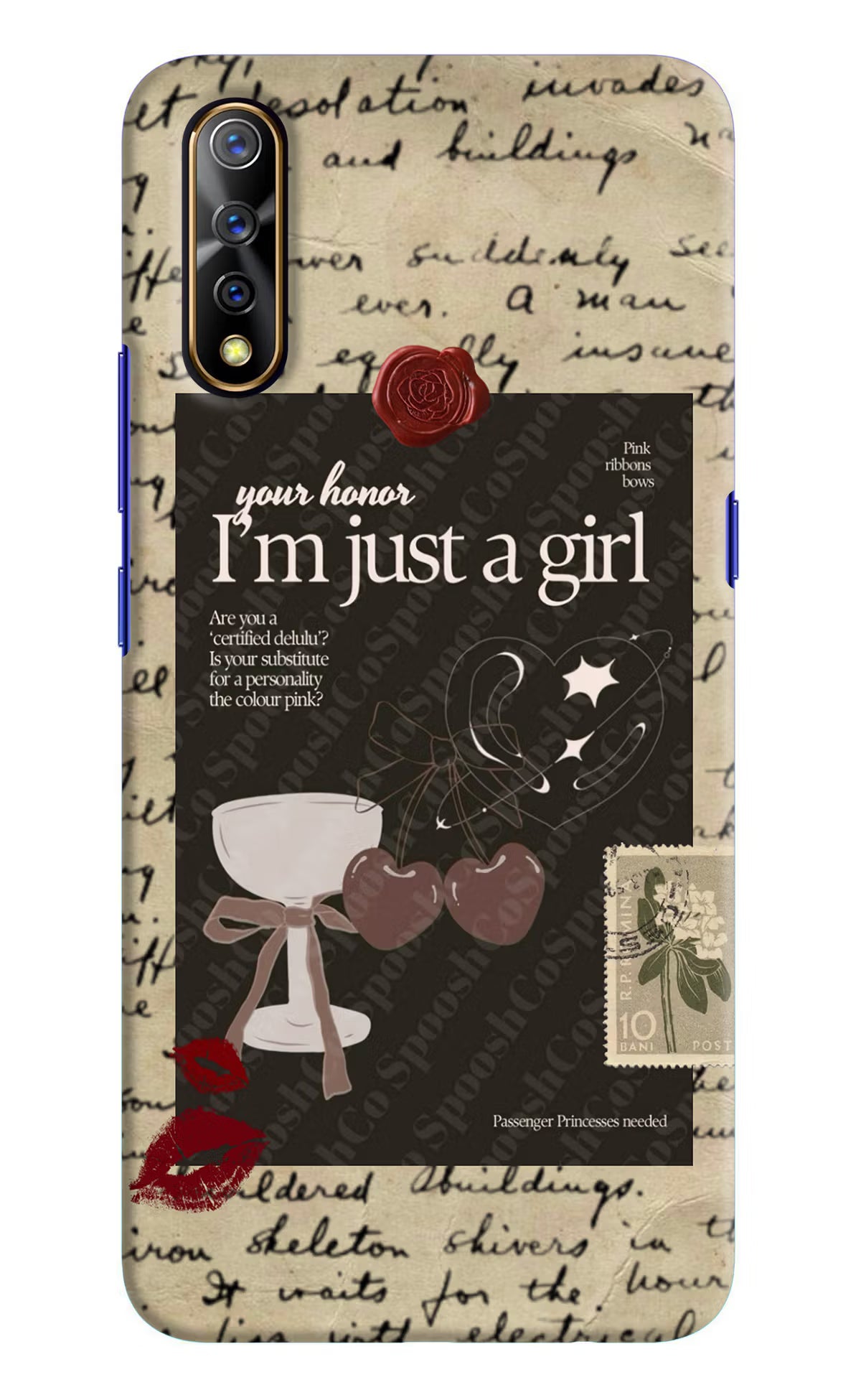 I am just a girl Vivo S1/Z1x Hard Case Back Cover by Casekaro