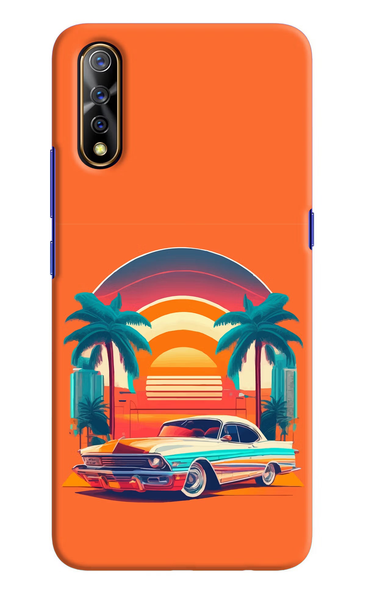 Palm Drive 80s Vivo S1/Z1x Hard Case Back Cover by Casekaro